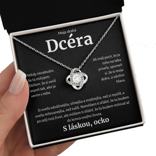 SK-2K Darček pre dcéru – náhrdelník Love Knot od ocka